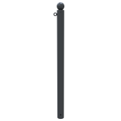 Ornamental bollard | Series 475B | � 76 mm | stationary, for casting in concretewith ground anchor, total length approx. 1300 mm | without lock | with 1 eyelet